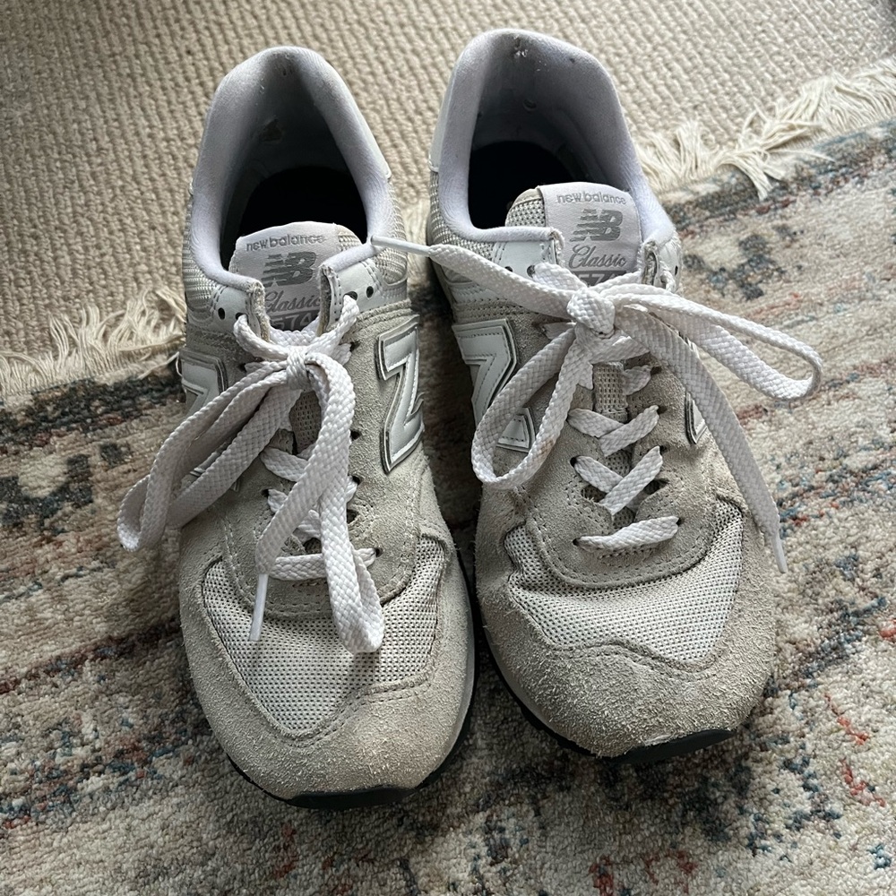 Women’s New Balance Tan & Cream Sneakers